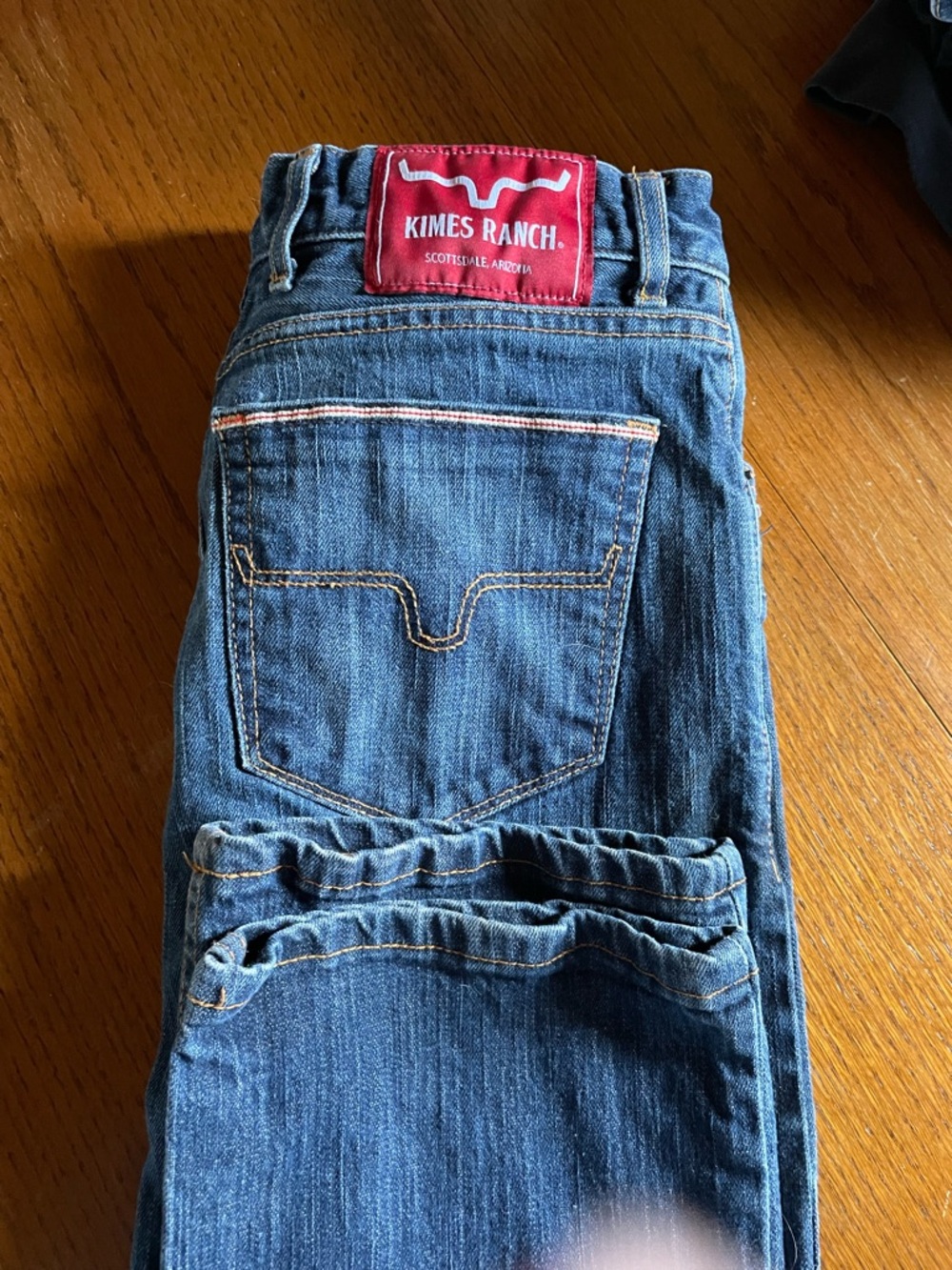 Kimes Ranch Blue Denim Jeans with Red Label